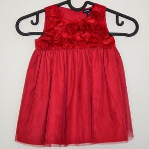 GAP Baby Girl Red Dress Size 12-18 Months